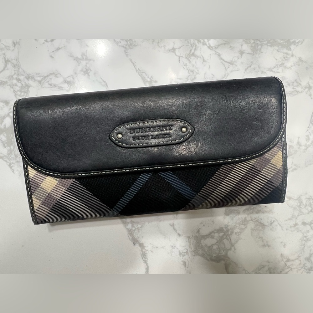 Burberry Black and Checkered Clutch